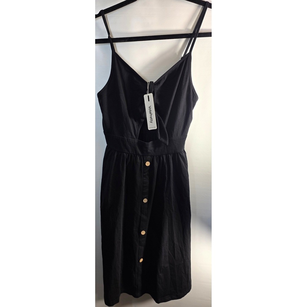 New Votepretty Vote Pretty Sundress Little‎ STrappy Dress Small Black Sleeveless